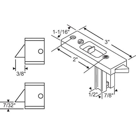 Strybuc White Tilt Latch Assembly 900-16378WA